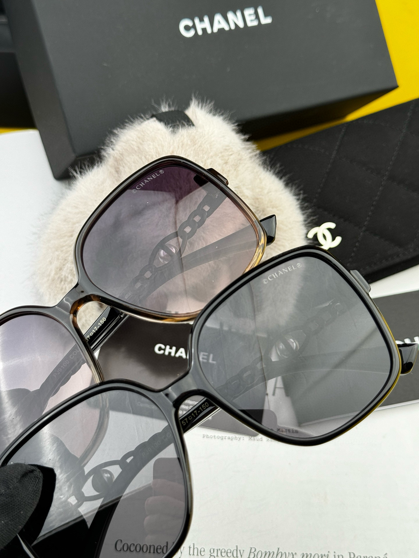2025 Chanel Pearl Large Frame Polarized Sunglasses