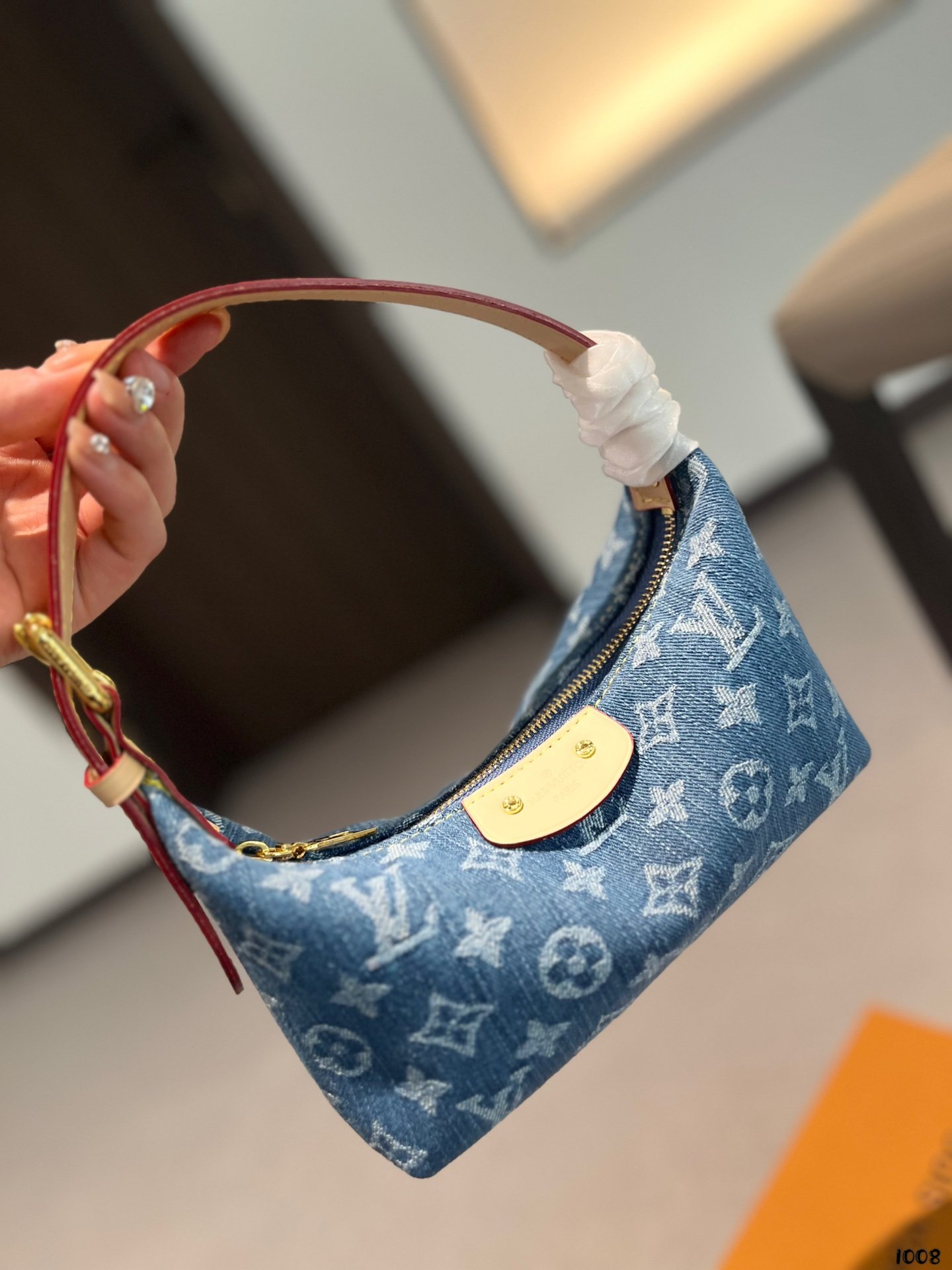 LV Denim lunch box bag