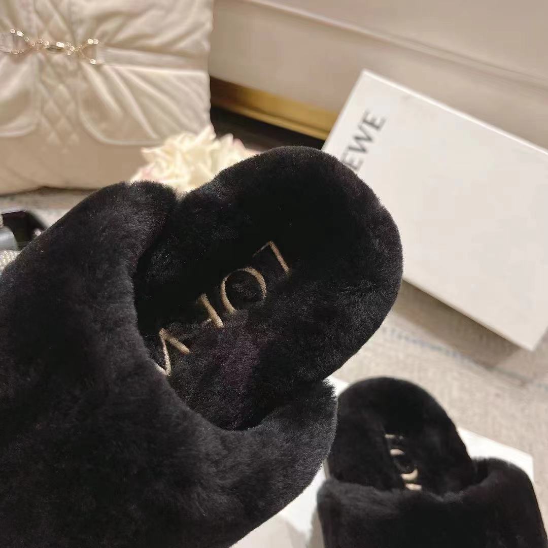 Loewe Ease woolen slippers