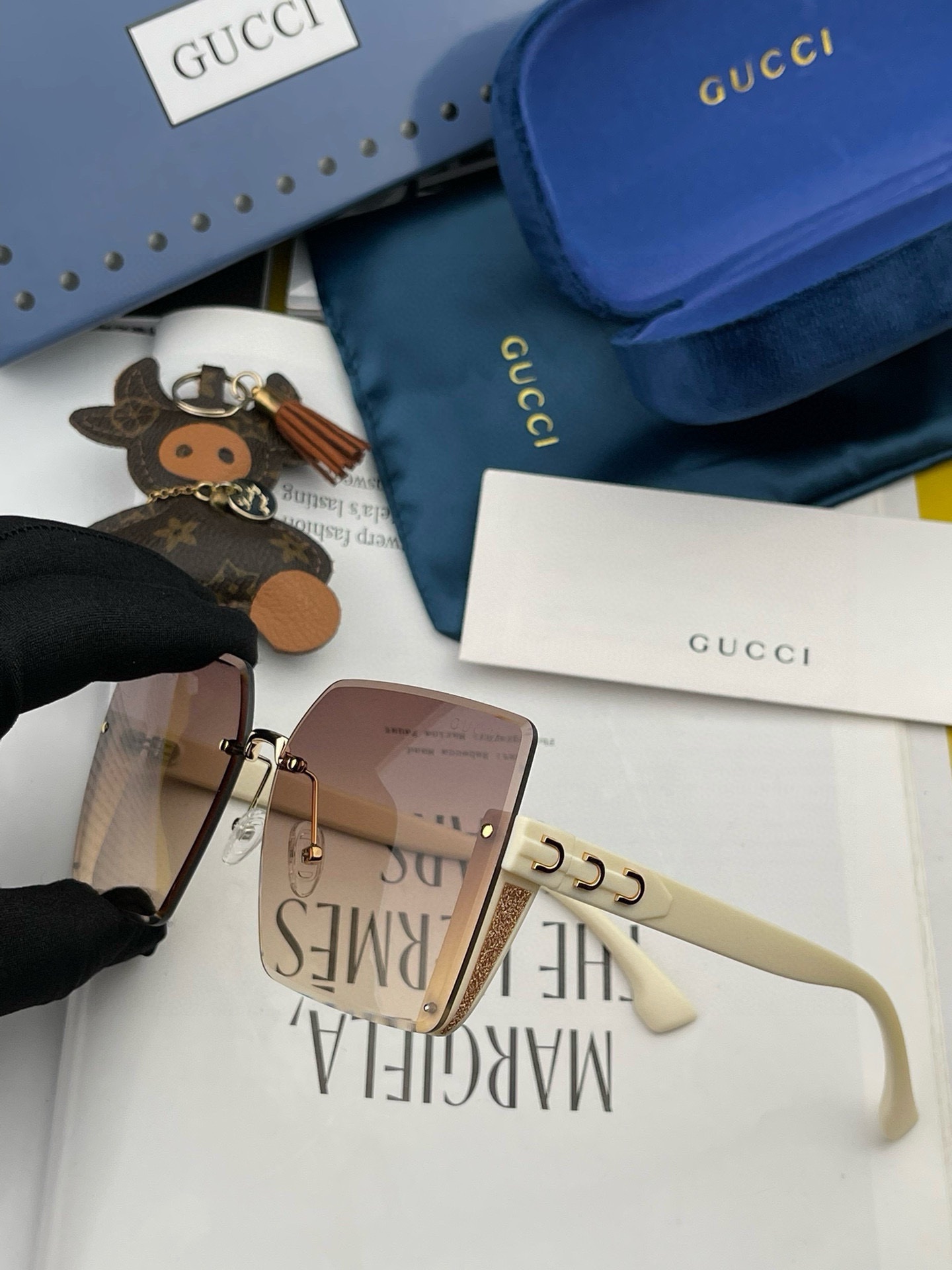 Gucci classic square frame glasses