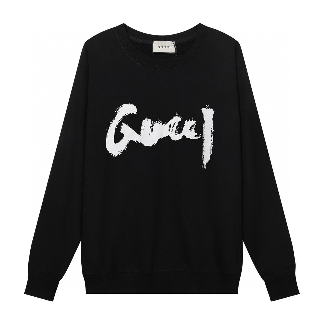 Replica GUCCI printed crew-neck hoodie