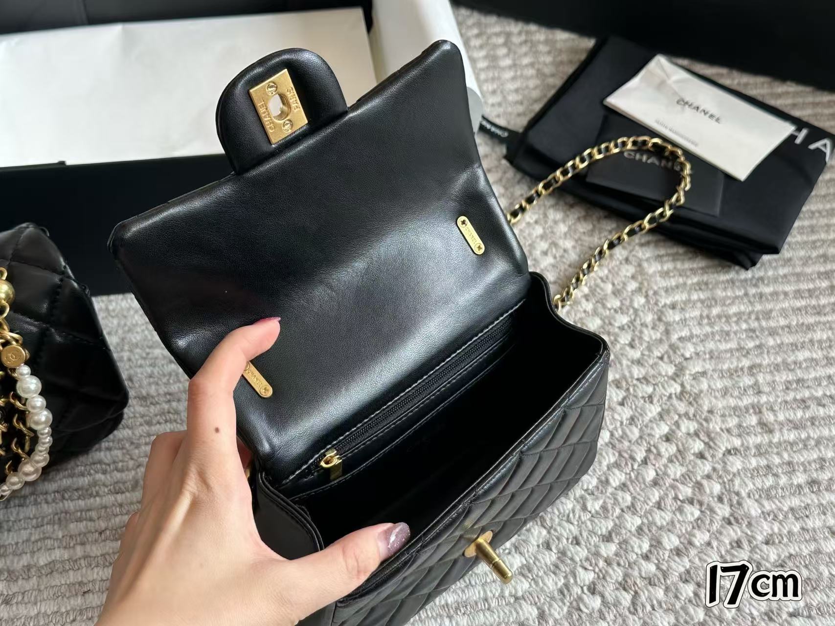 Chanel 24p pearl bag