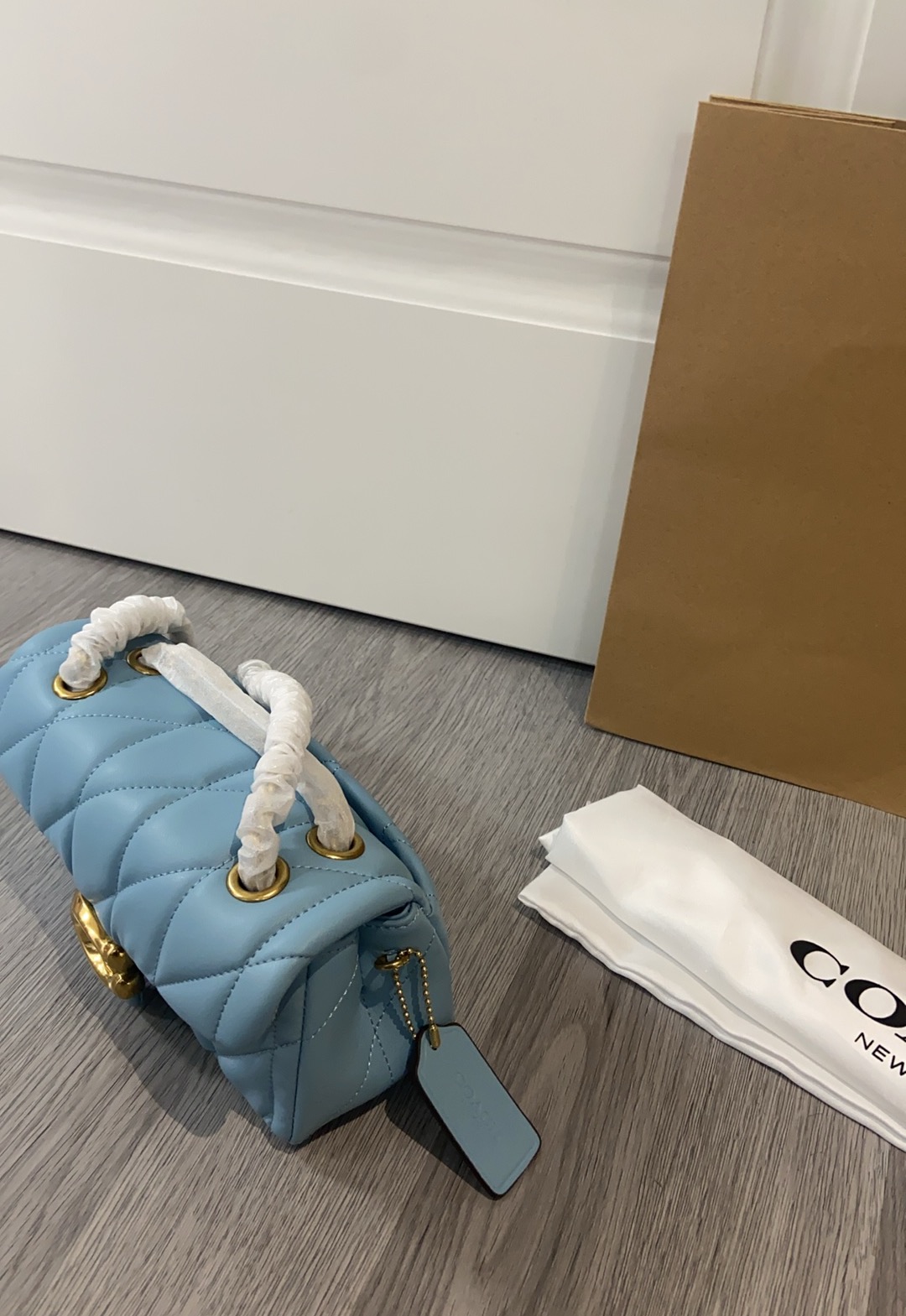 Coach quilting tabby