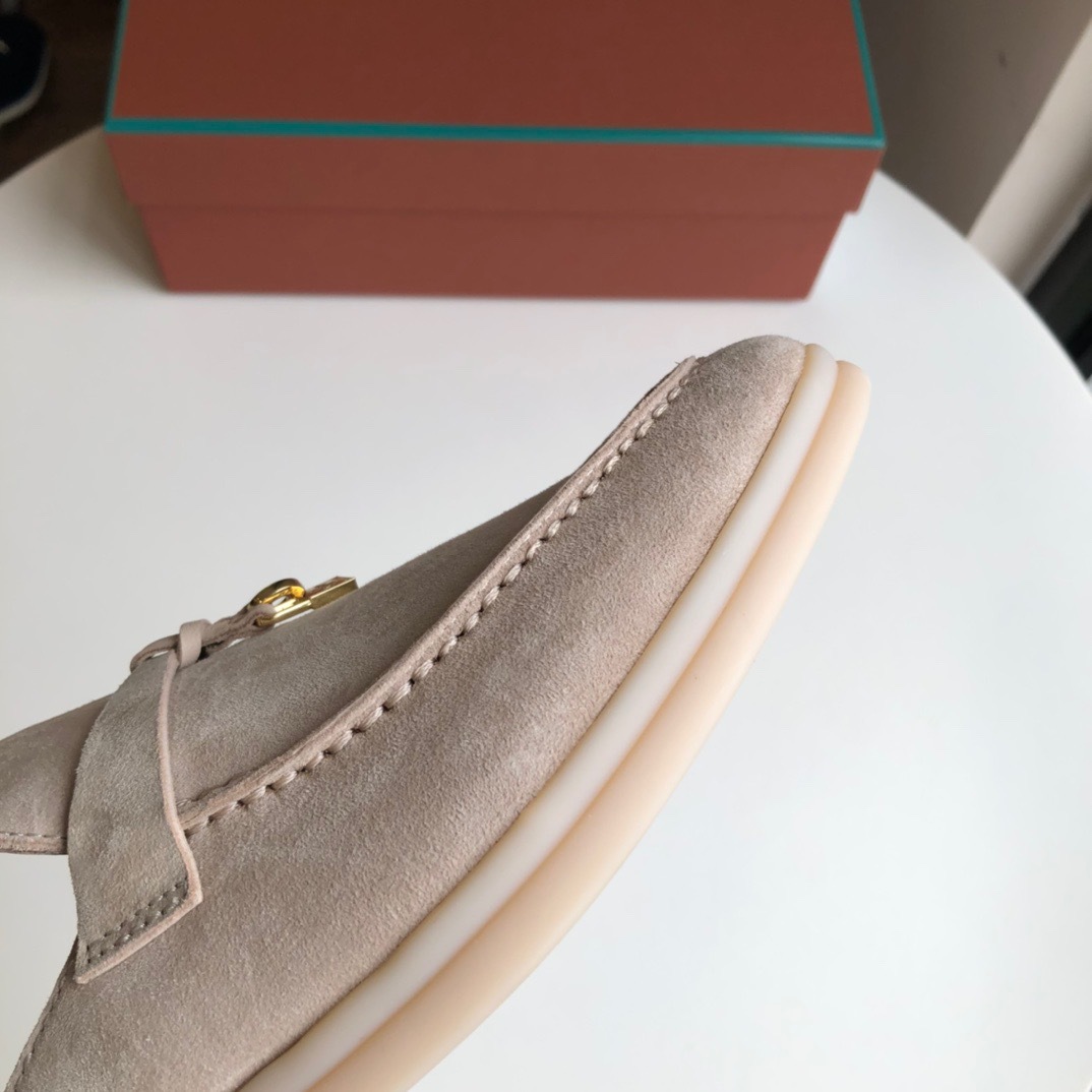 Loro*Piana Women's Slippers LP Leather flat lazy comfortable slip-on Muller sandals