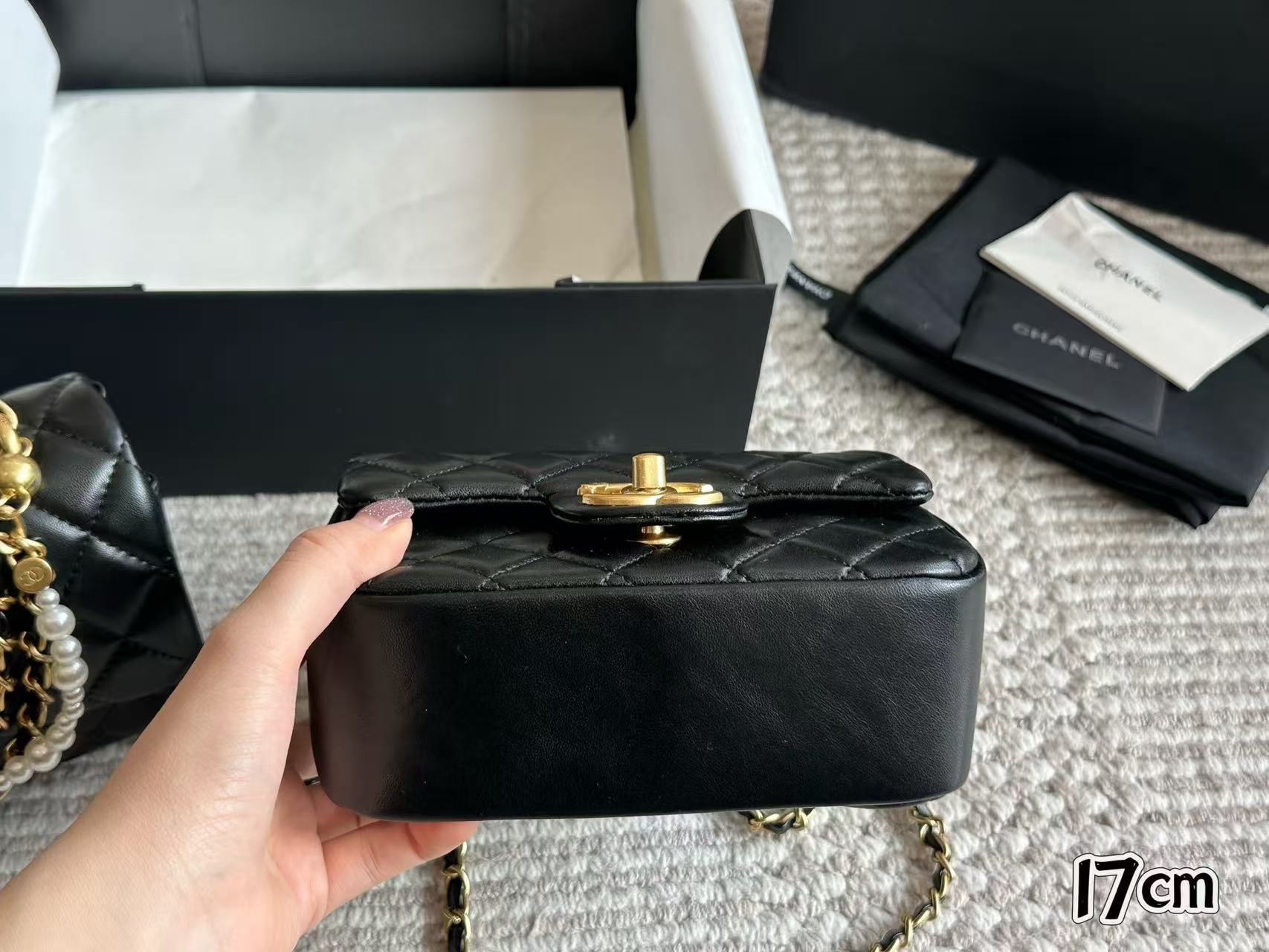 Chanel 24p pearl bag