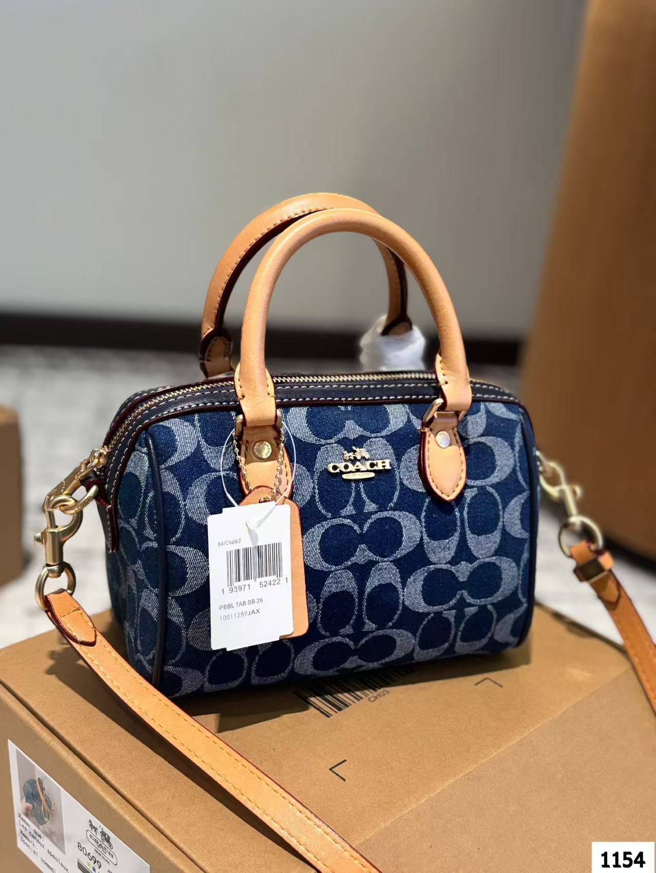 Coach Denim Pillow Bag