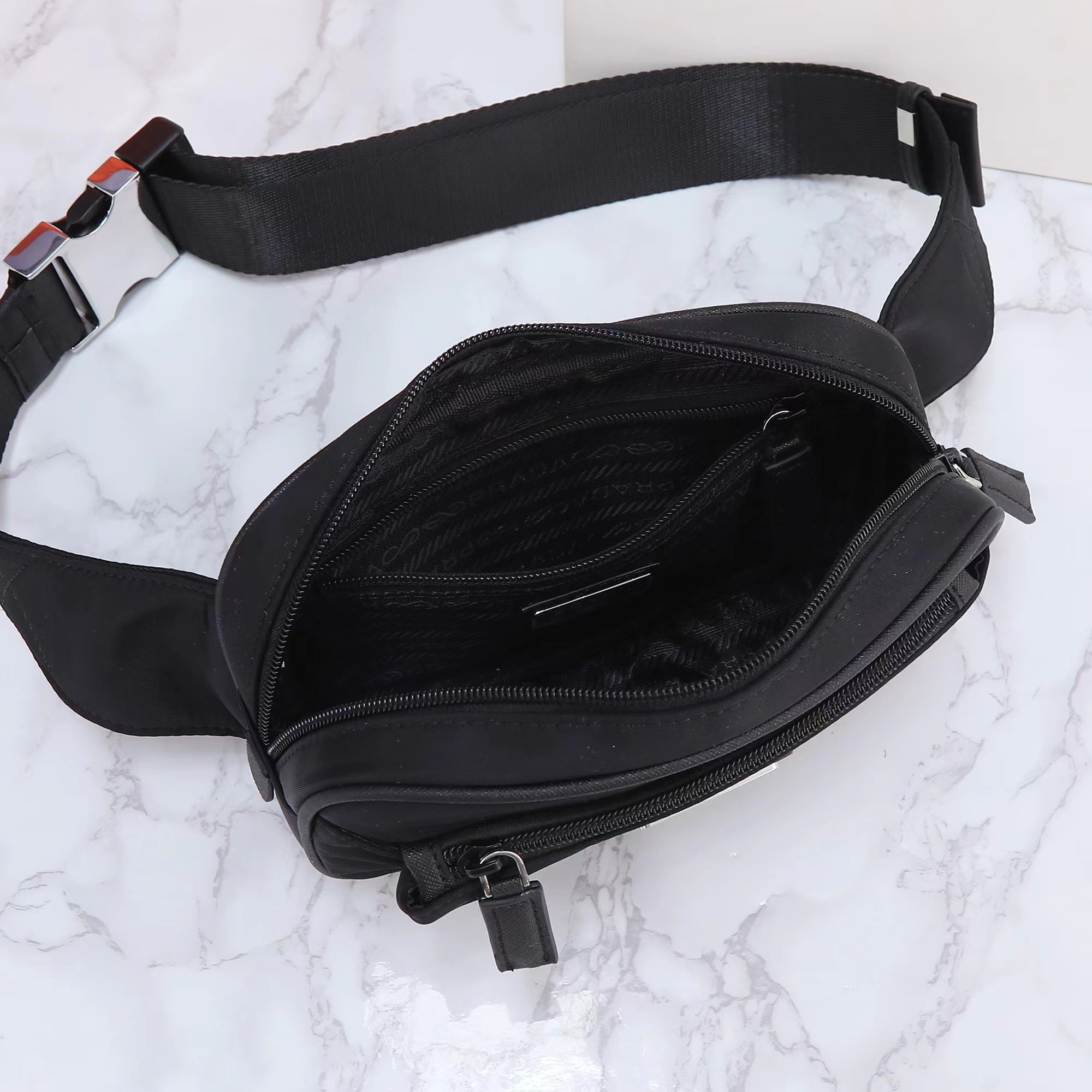 High Quality Prada Nylon waist and chest Unisex bags
