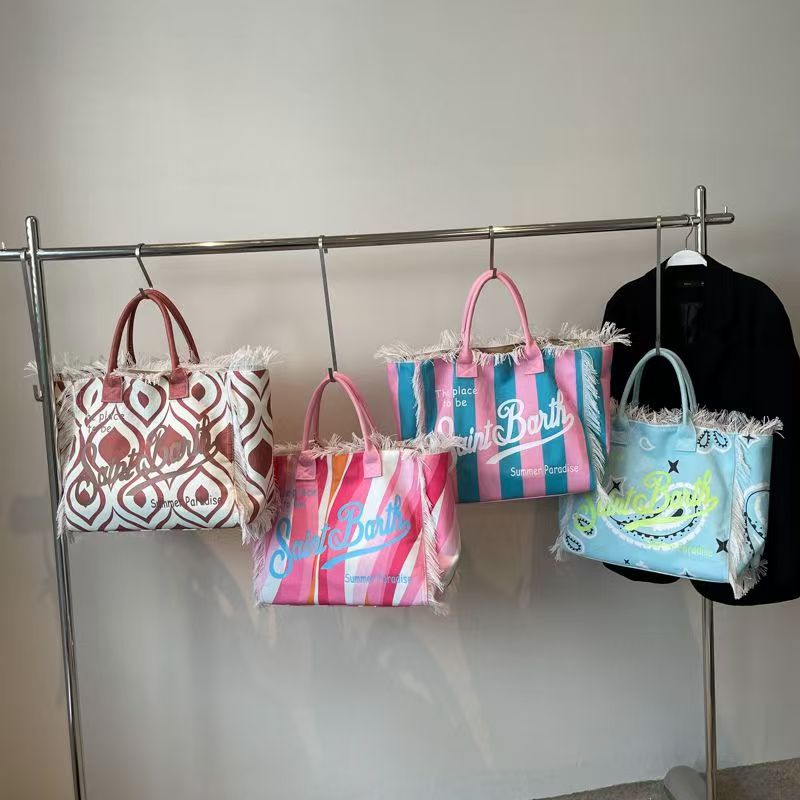 Contrast color large capacity tote shoulder women's bag