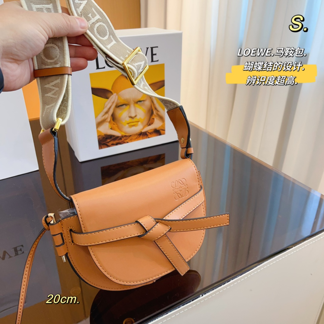 Replica Loewe Gate Small Canvas Jacquard-Trimmed Leather Shoulder Bag