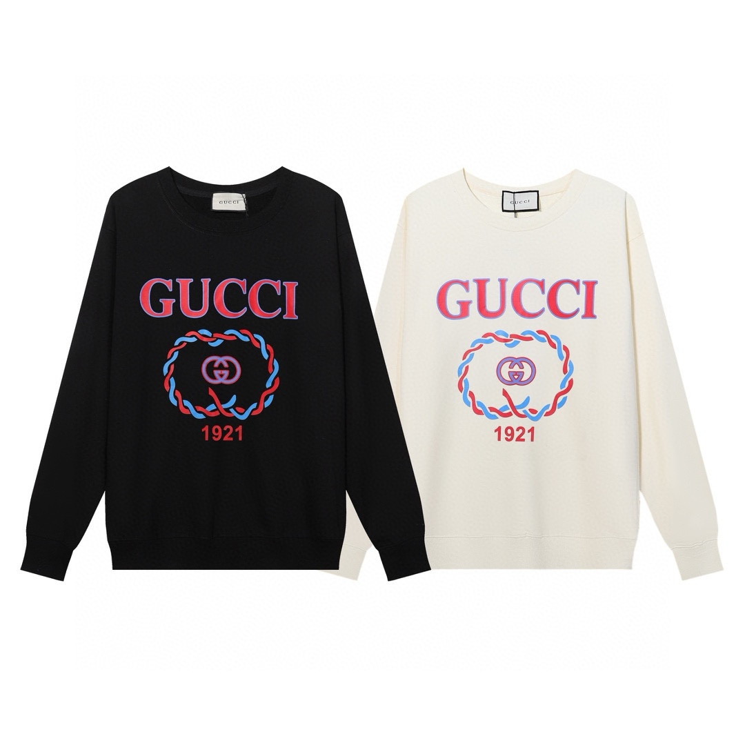 Replica GUCCI printed crew-neck hoodie