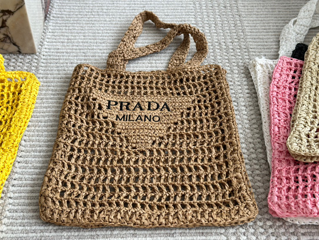 Prada Sunshine Straw Bag