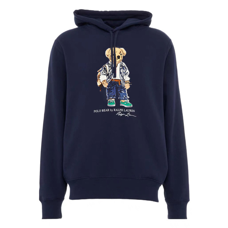 24 year Polo Bear hooded Ralph Lauren bear pullover hooded fleece sweatshirt
