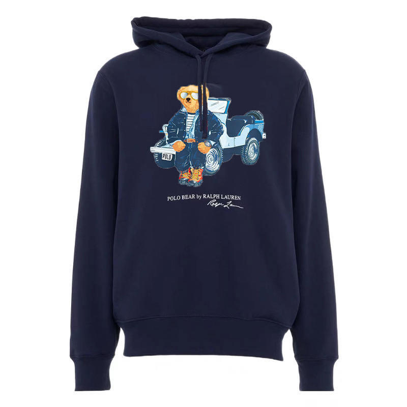 24 year Polo Bear hooded Ralph Lauren bear pullover hooded fleece sweatshirt