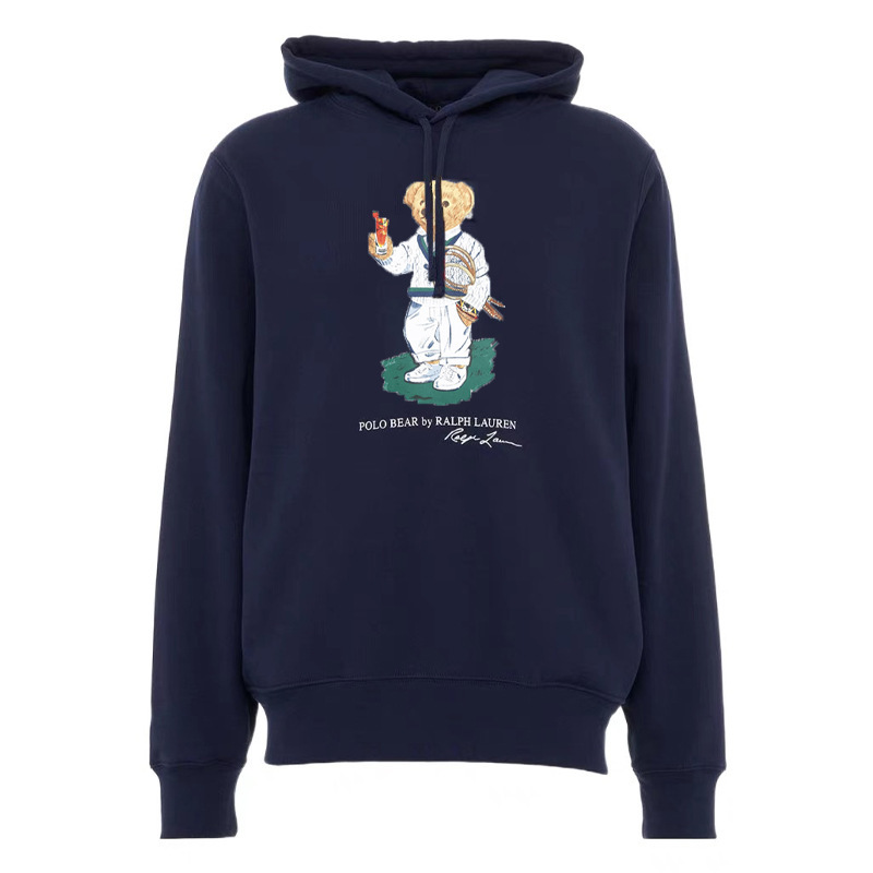 24 year Polo Bear hooded Ralph Lauren bear pullover hooded fleece sweatshirt