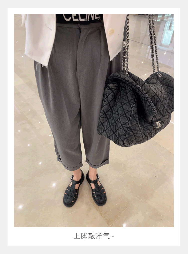 Loro*Piana Women's Slippers LP Leather flat lazy comfortable slip-on Muller sandals