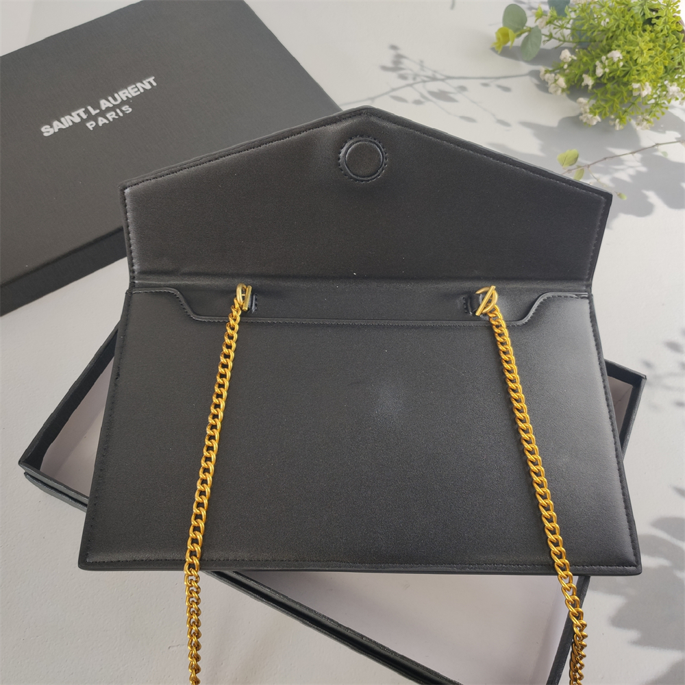 Replica YSL Grain de Poudre Uptown Chain Wallet