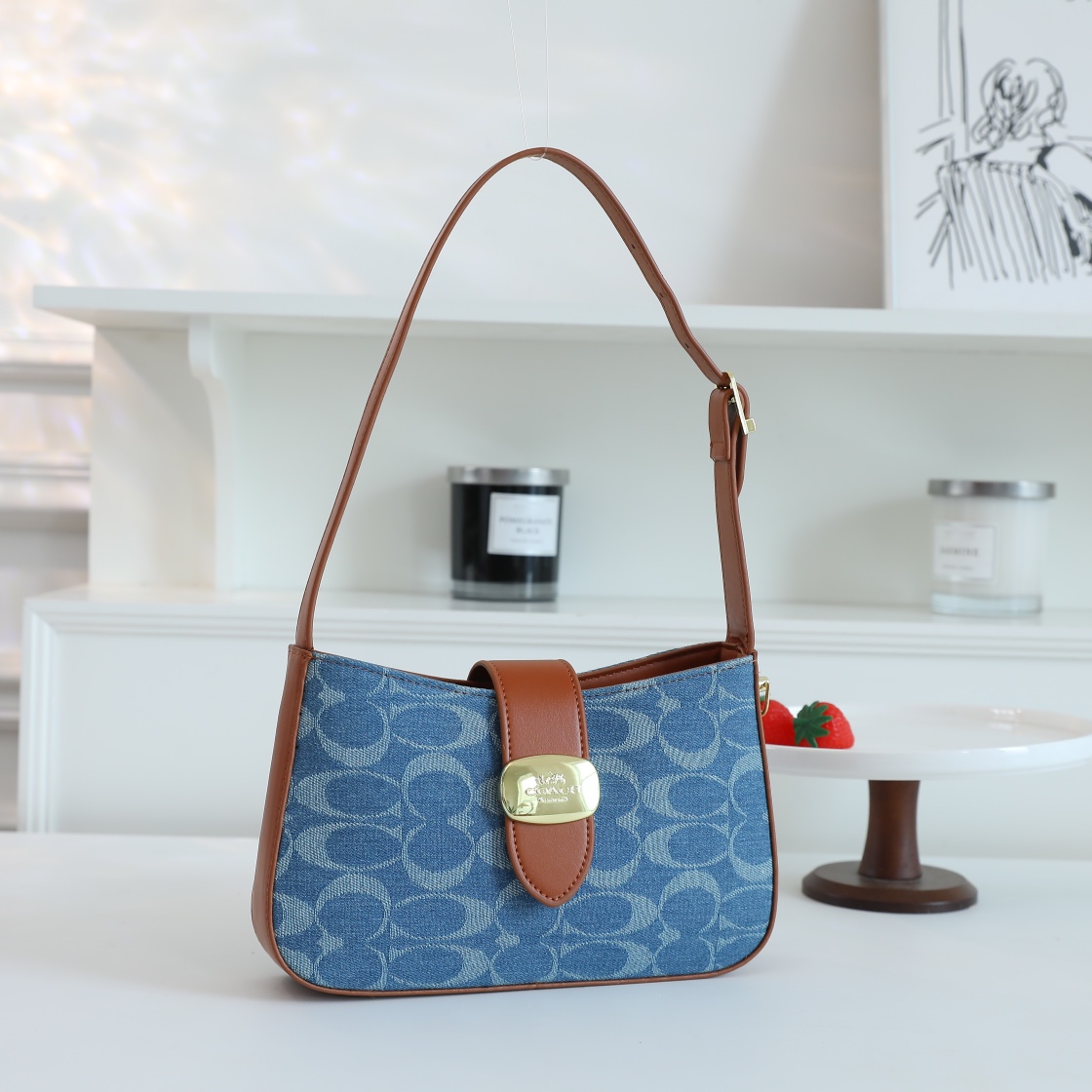 Coach Denim armpit handbag