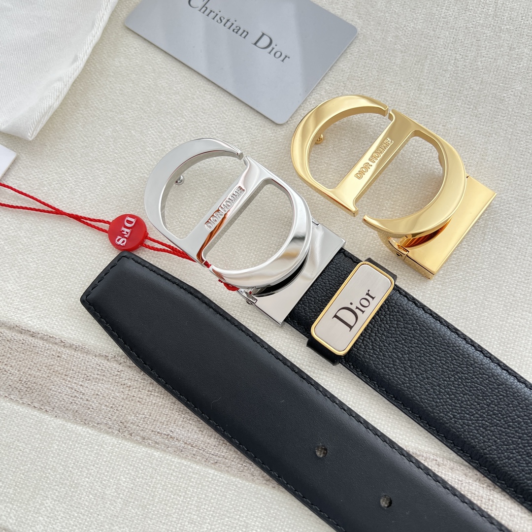 Dior belt  top layer leather