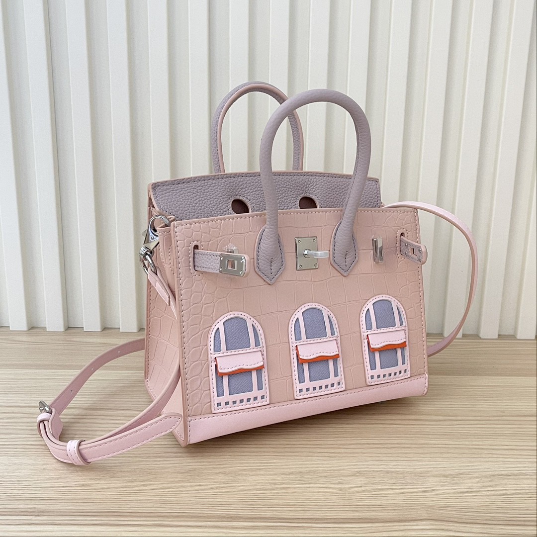 PINK HOUSE HERMES HANDBAG 20cm
