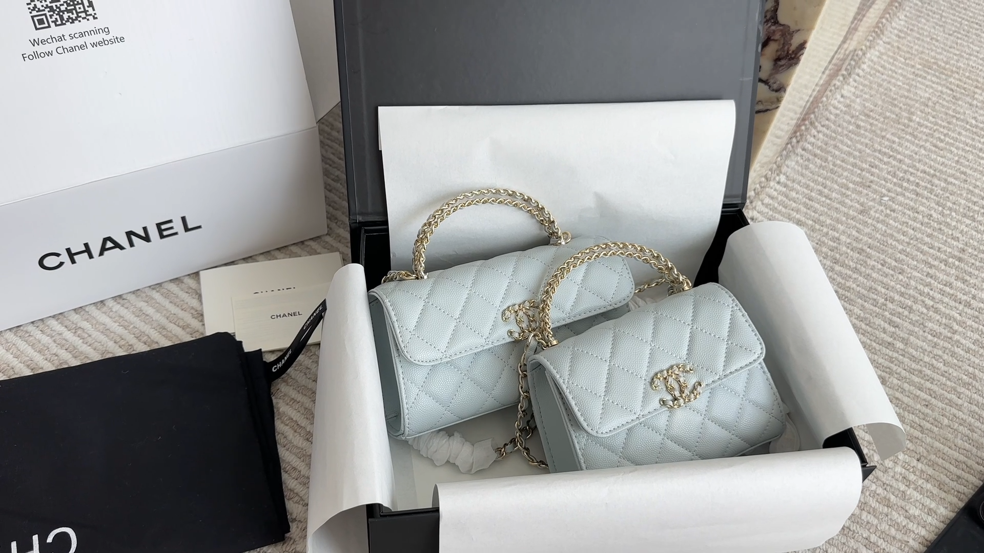 Chanel 23kelly chain crossbody shoulder bag