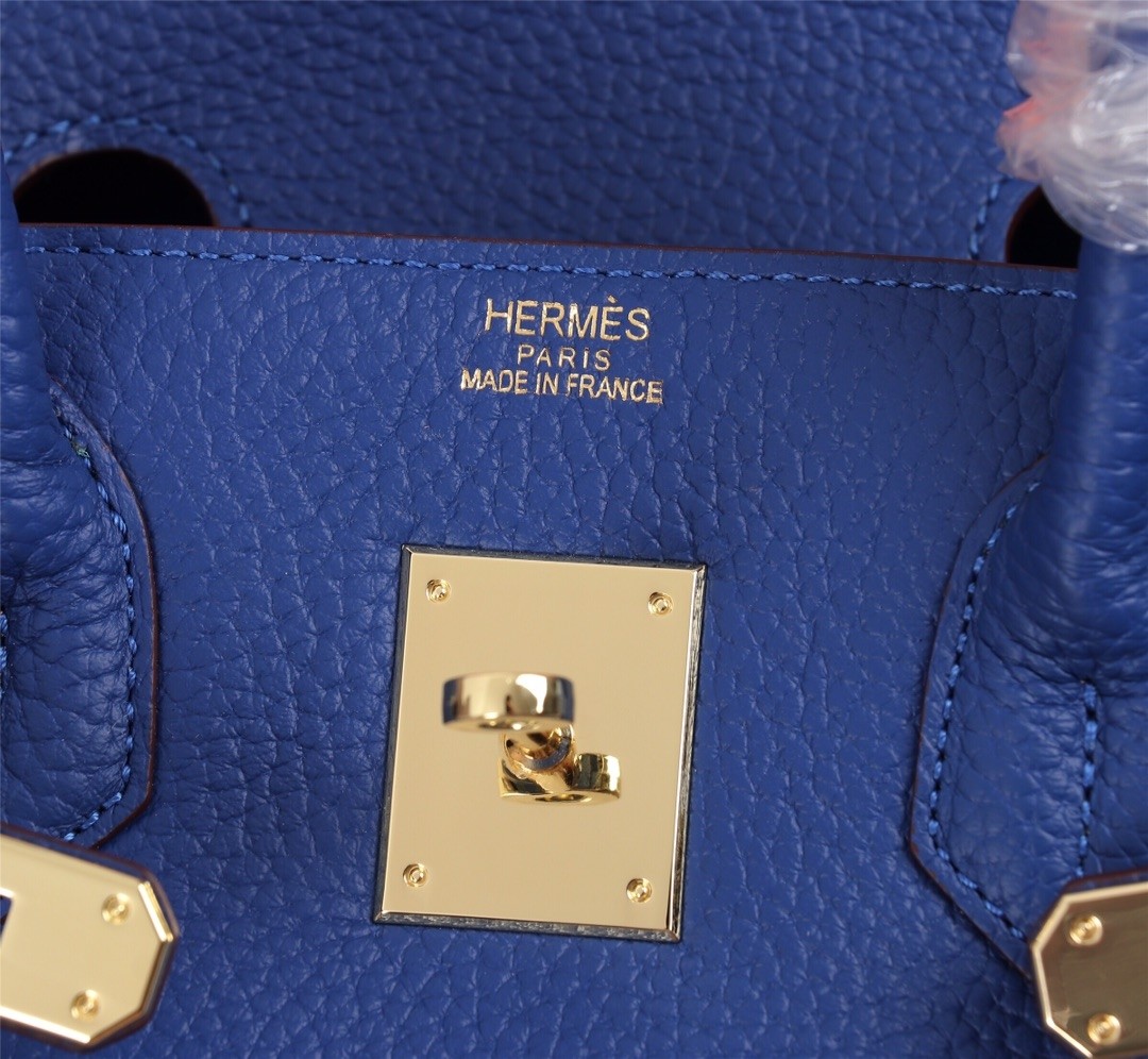 Top Quality Hermes  Epsom Birkin 30 Bleu Electrique Handbag