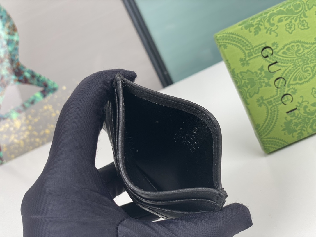 Replica Gucci GG Marmont Women Real Leather Card Bag