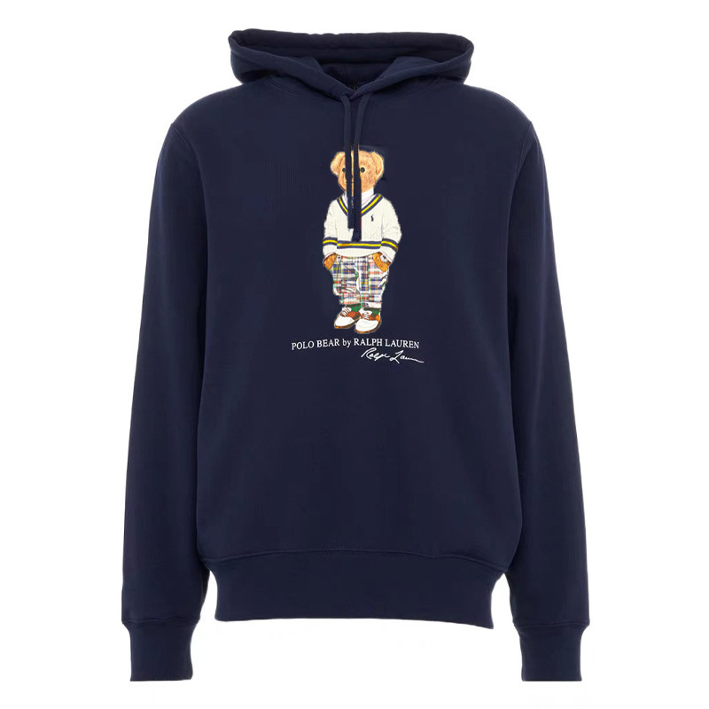 24 year Polo Bear hooded Ralph Lauren bear pullover hooded fleece sweatshirt