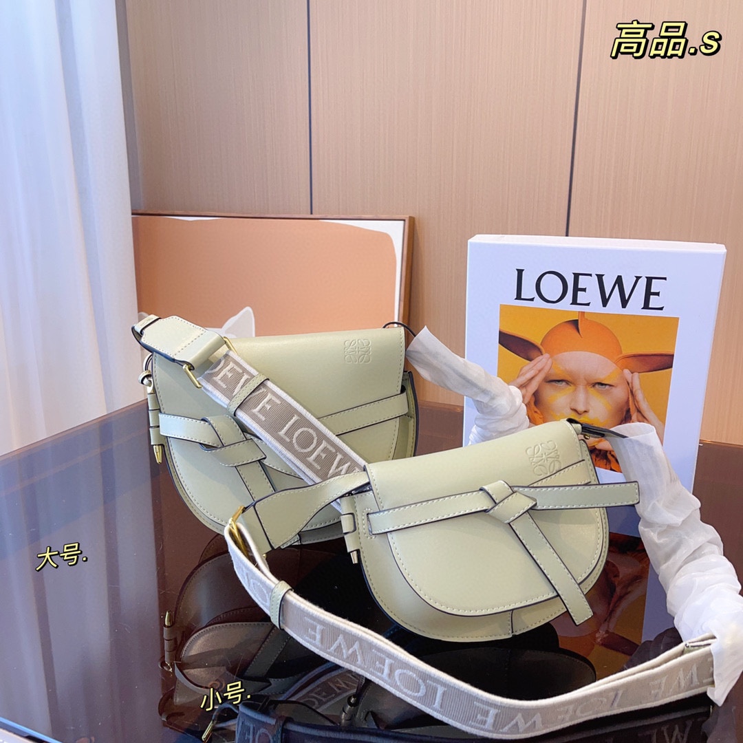 Replica Loewe Gate Small Canvas Jacquard-Trimmed Leather Shoulder Bag