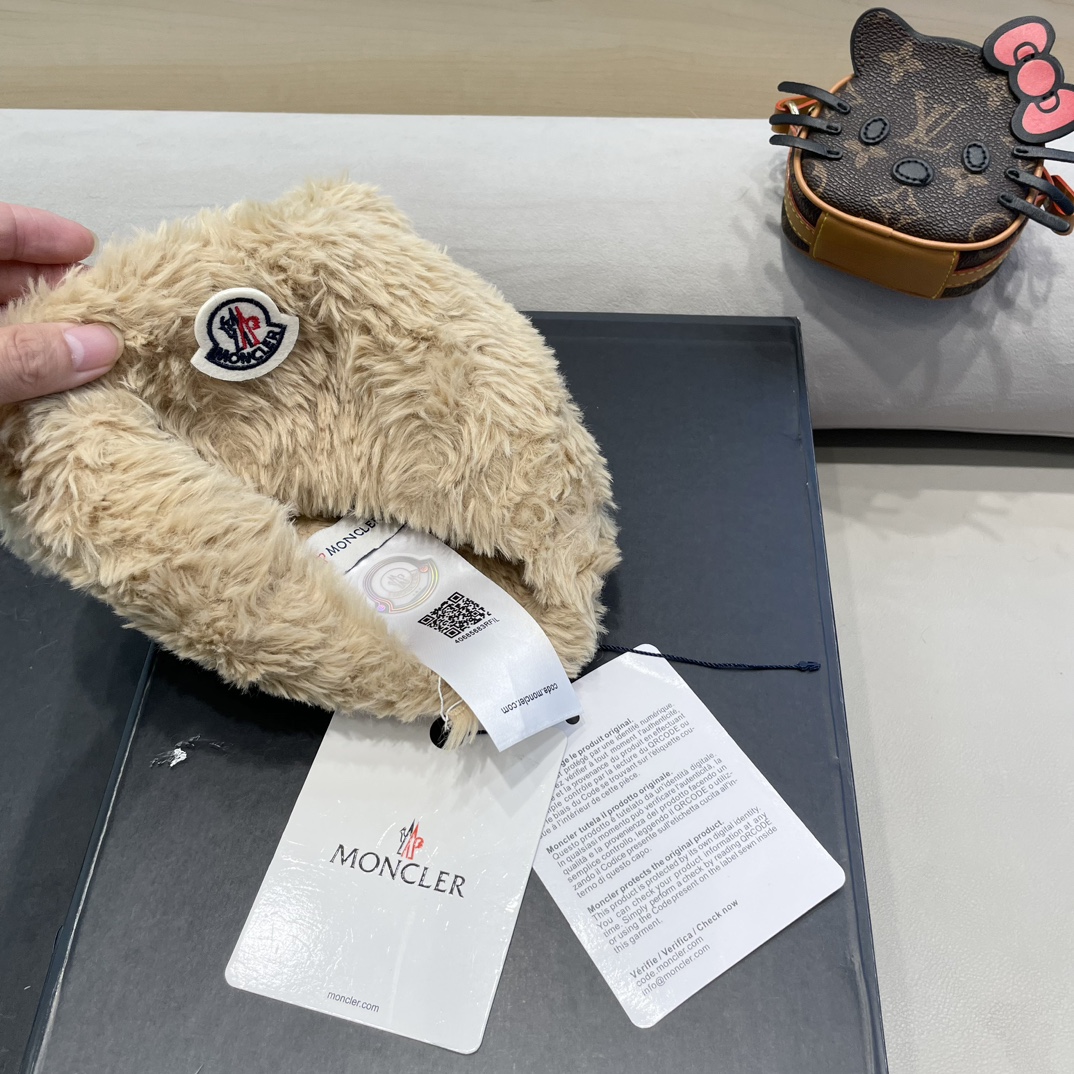 Moncler Little Bear Ears Plush Hat