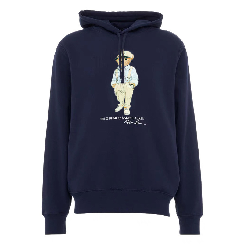 24 year Polo Bear hooded Ralph Lauren bear pullover hooded fleece sweatshirt