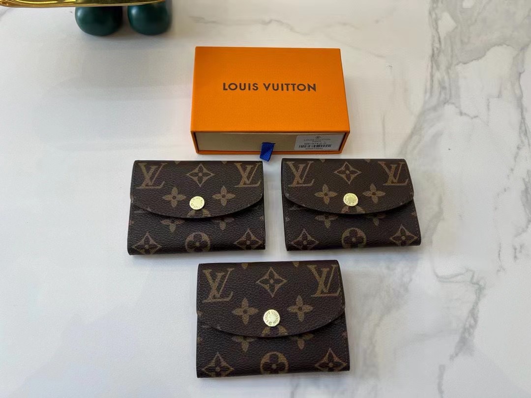 Real Leather Mini LV  Lous Vuitton Wallet