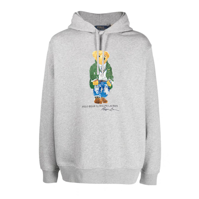 24 year Polo Bear hooded Ralph Lauren bear pullover hooded fleece sweatshirt