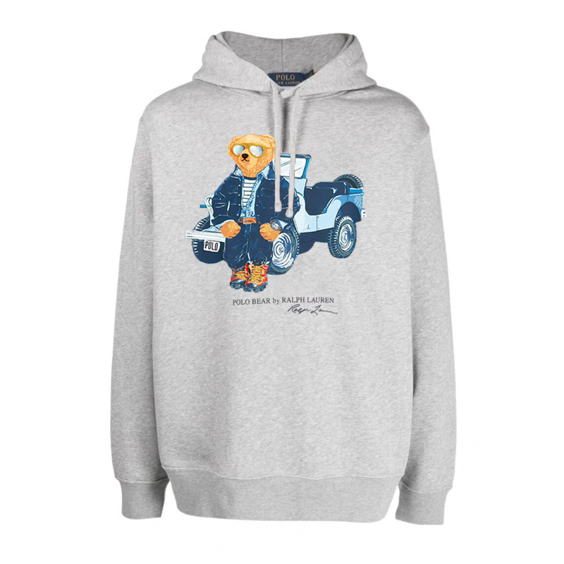 24 year Polo Bear hooded Ralph Lauren bear pullover hooded fleece sweatshirt