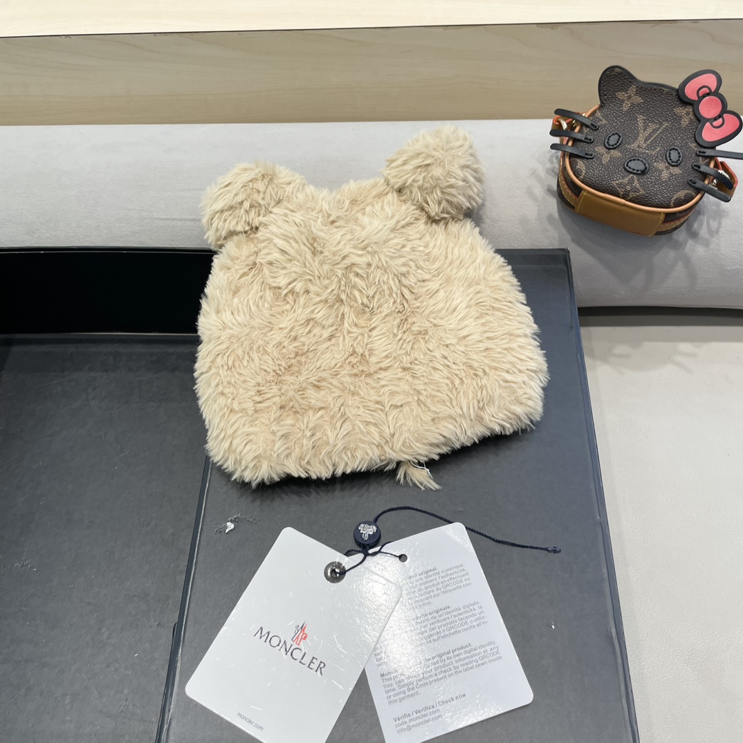 Moncler Little Bear Ears Plush Hat