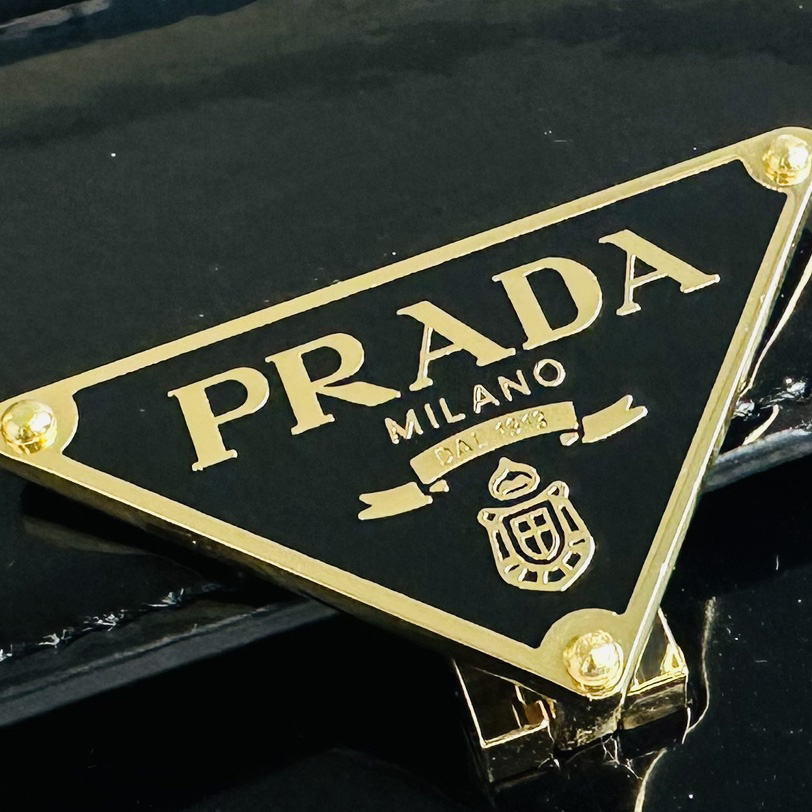 Prada soft calf crossbody bag