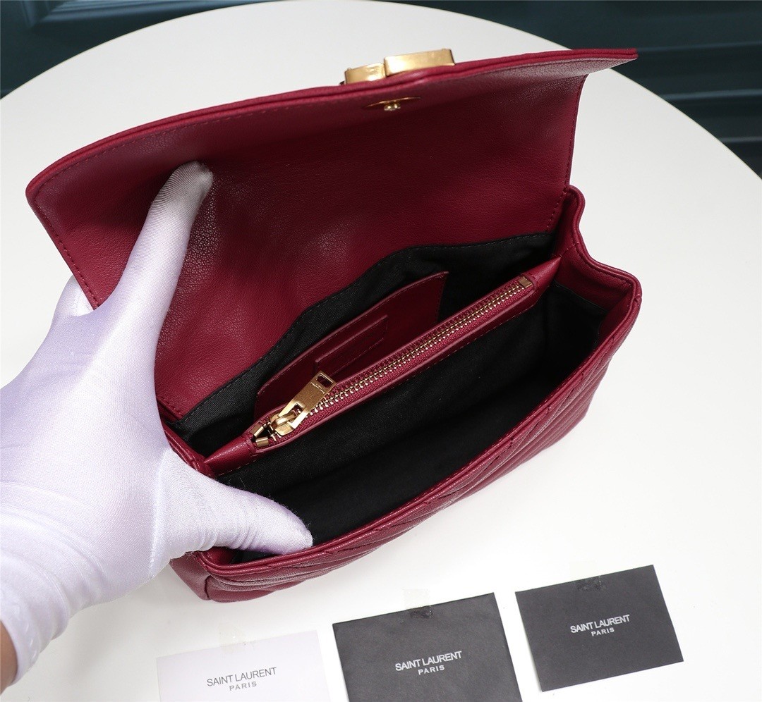 YSL Saint Laurent College medium chain bag