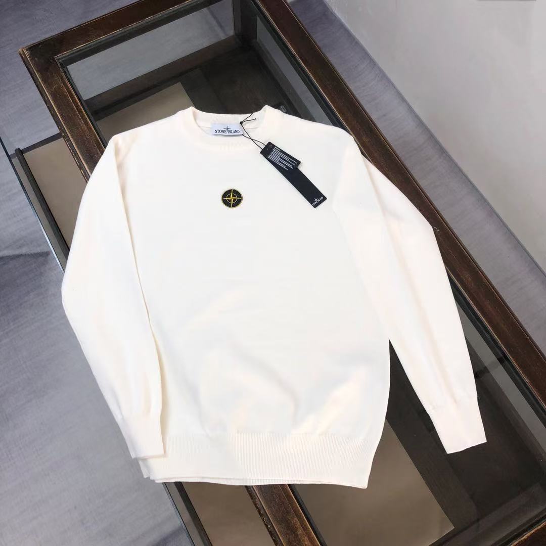 Stone island men's casual knit hoodie