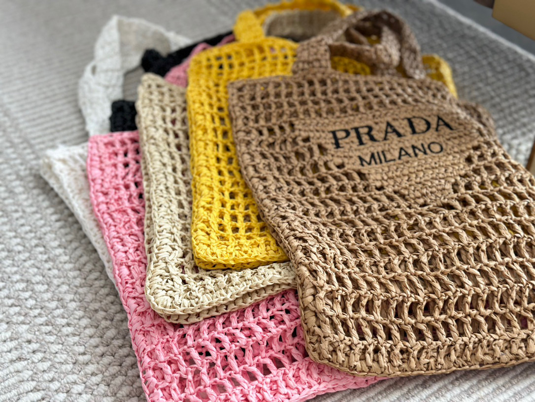 Prada Sunshine Straw Bag