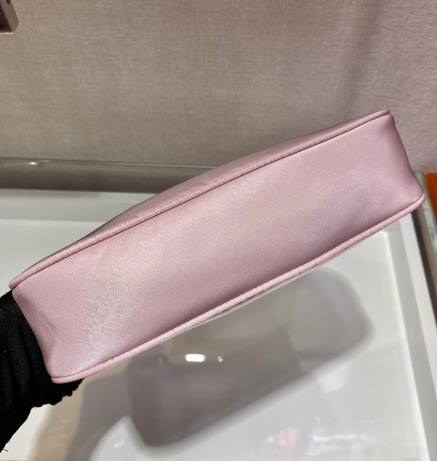 Replica canvas pink prada hobo bag