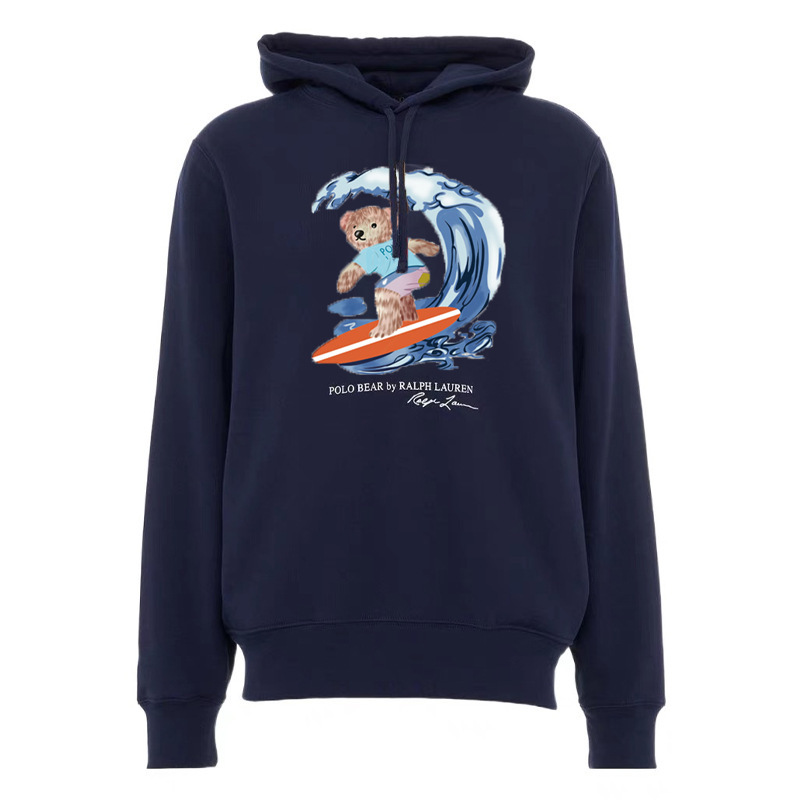 24 year Polo Bear hooded Ralph Lauren bear pullover hooded fleece sweatshirt