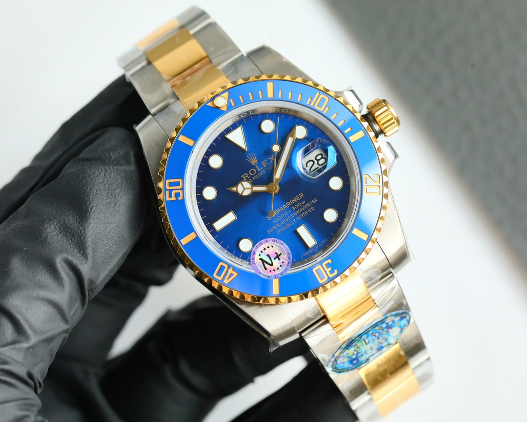 Replica Rolex Submariner Date 40 Dial Yellow Gold Watch