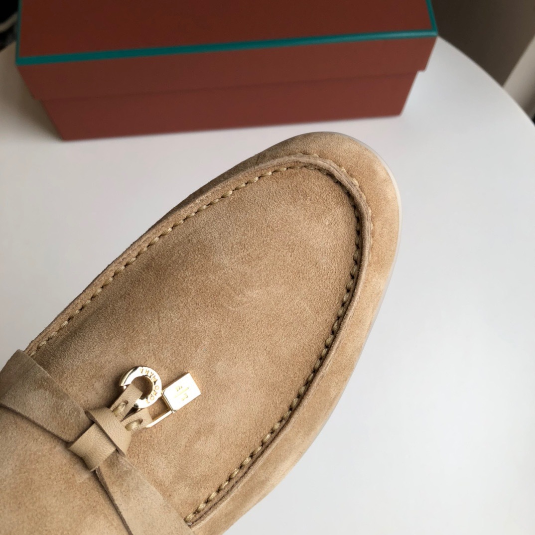 Loro*Piana Women's Slippers LP Leather flat lazy comfortable slip-on Muller sandals