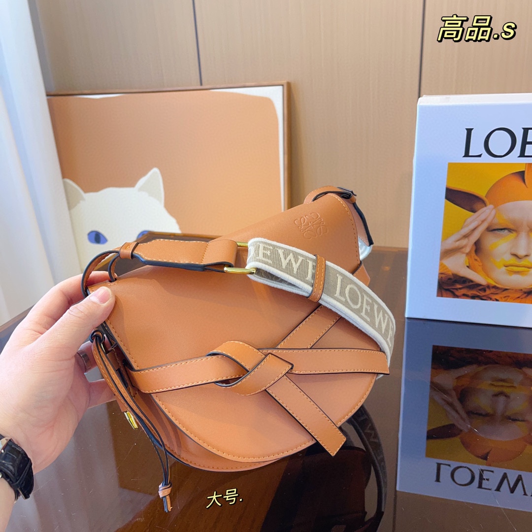 Replica Loewe Gate Small Canvas Jacquard-Trimmed Leather Shoulder Bag