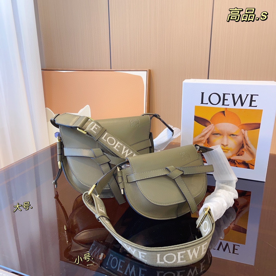 Replica Loewe Gate Small Canvas Jacquard-Trimmed Leather Shoulder Bag