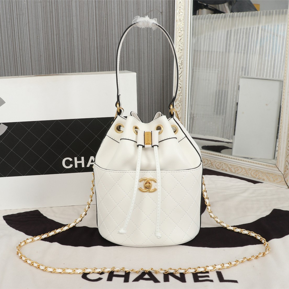 Chanel bucket crossbody bag