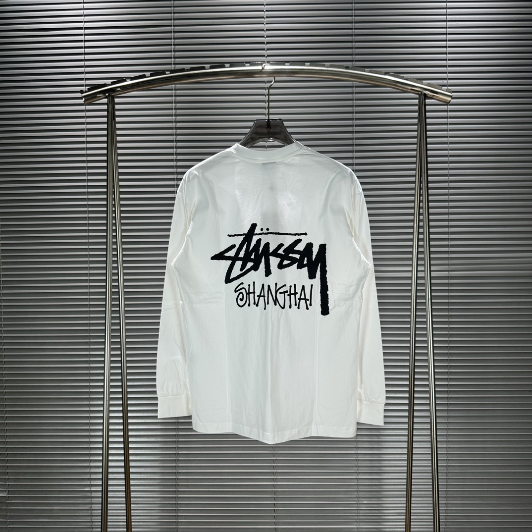 Stussy FW24 Loose round neck long sleeved T-shirt unisex