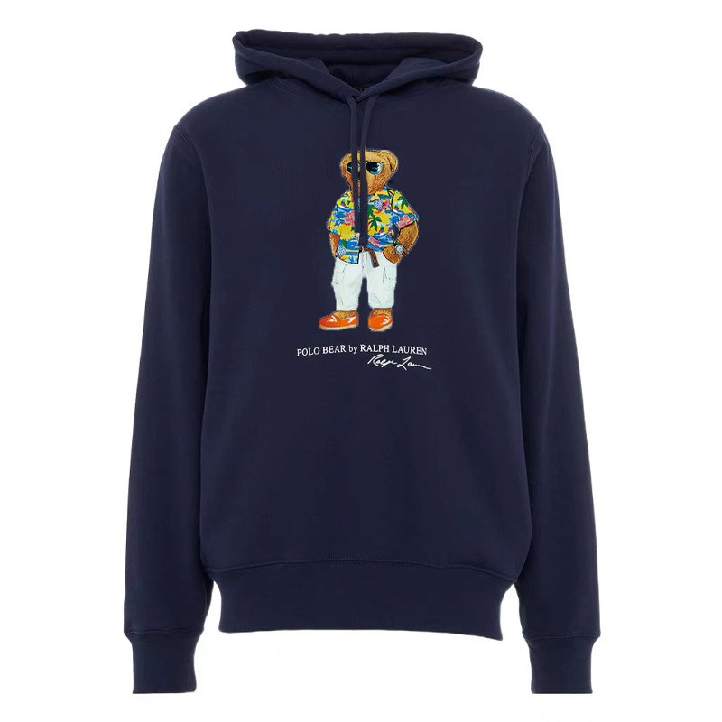 24 year Polo Bear hooded Ralph Lauren bear pullover hooded fleece sweatshirt