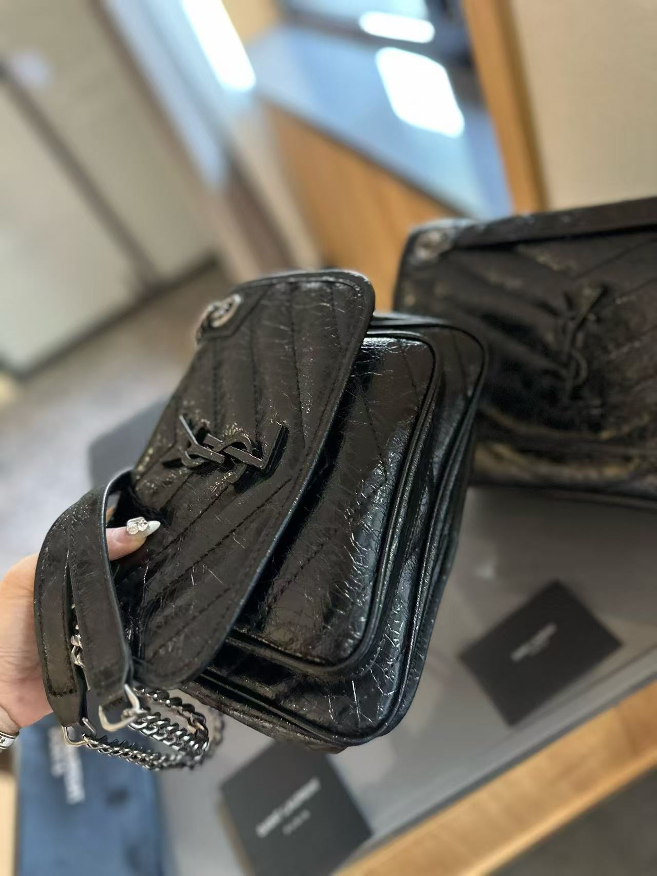 YSL Niki Monogram Logo Bag