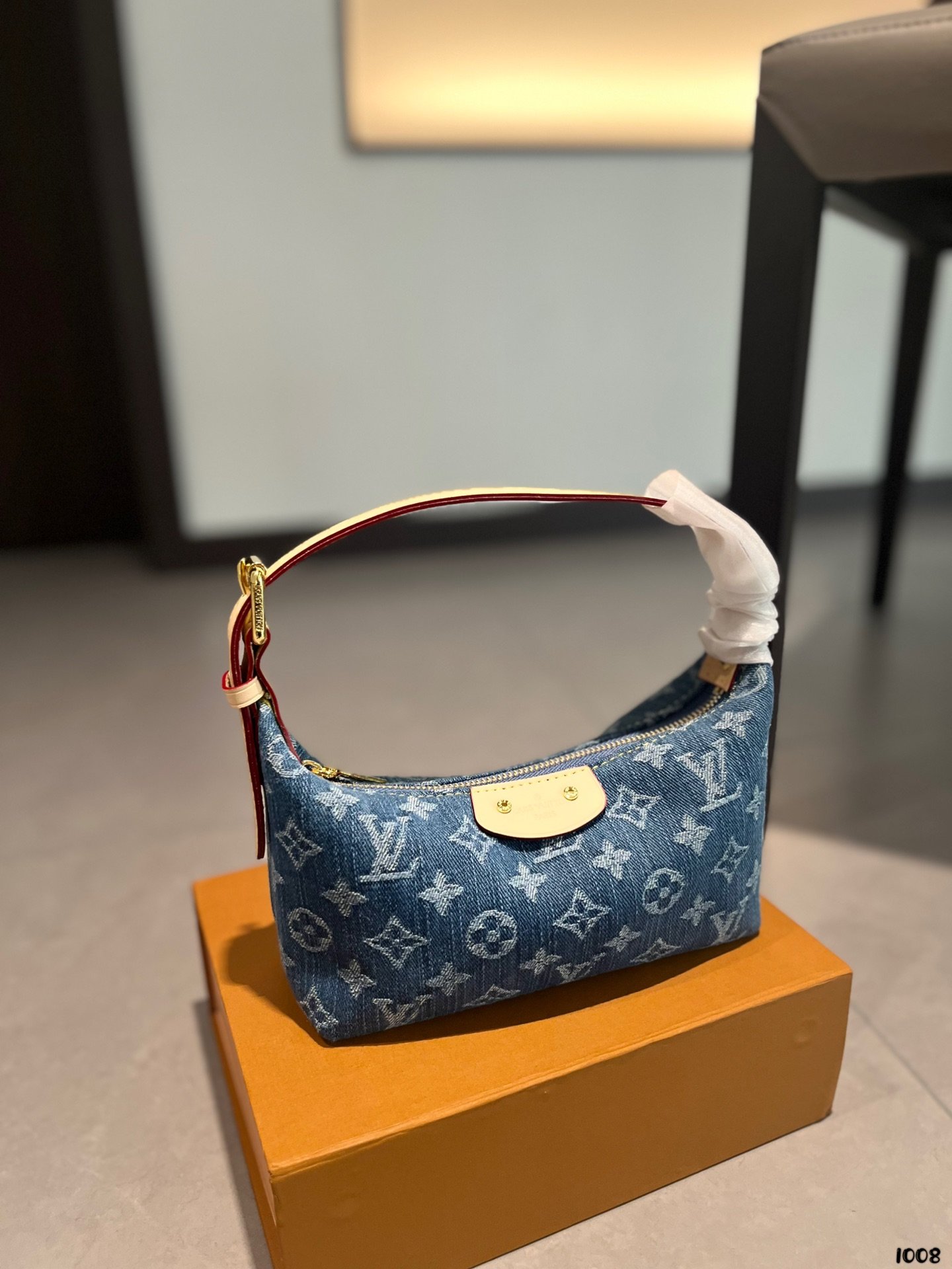 LV Denim lunch box bag
