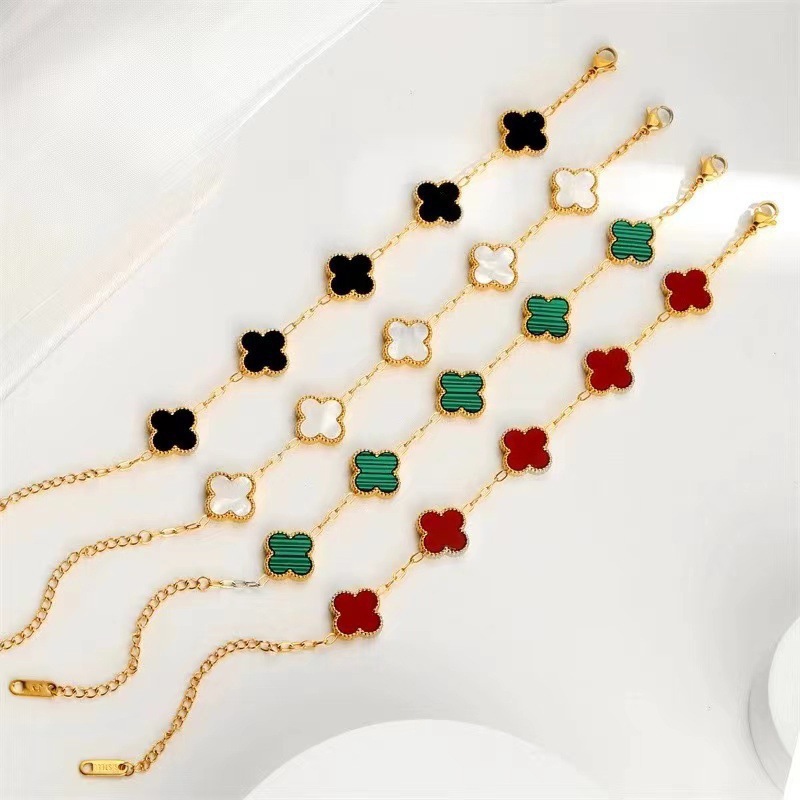 18k gold Clover Bracelet Necklace